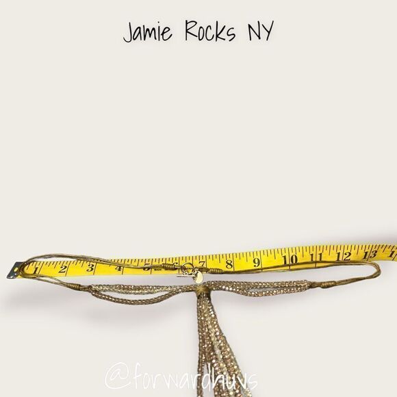Jamie Rocks NY Sparkling Beige-Champagne & White Multi Strand Bead Necklace - Picture 6 of 8